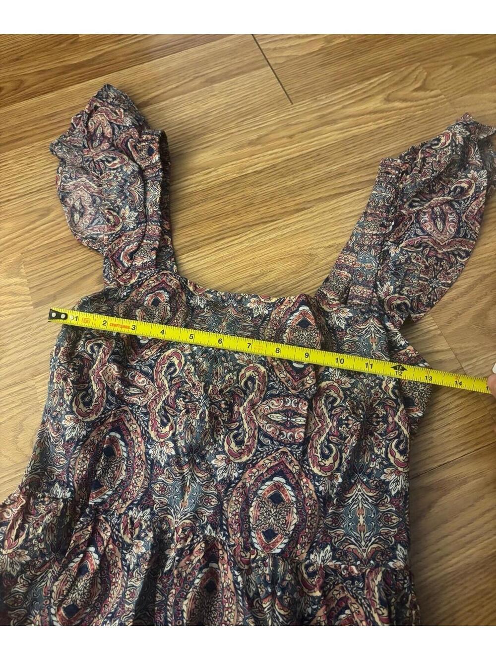 Banana Republic Open Back Tie Back Paisley Midi Dress Size Small - Picture 9 of 9